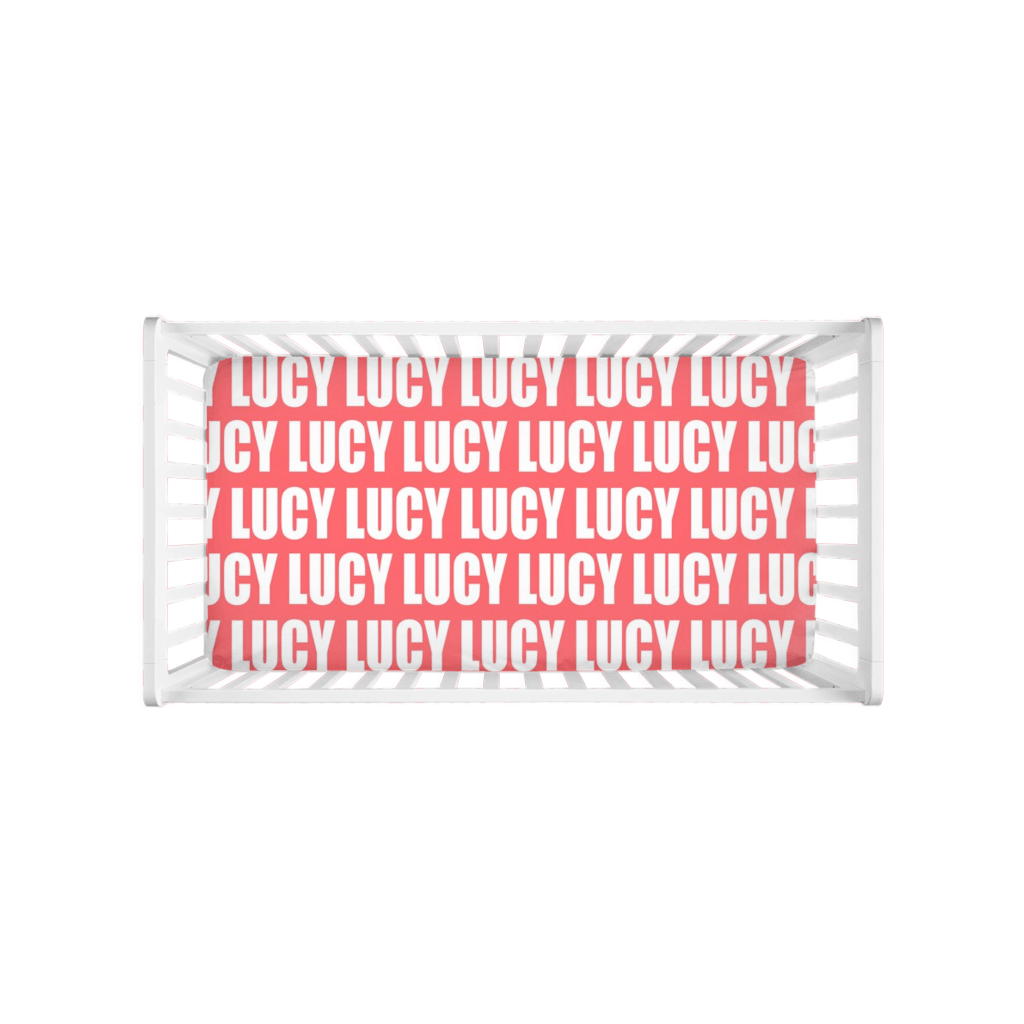 PERSONALIZED MODERN REPEAT CRIB SHEET - BOLD