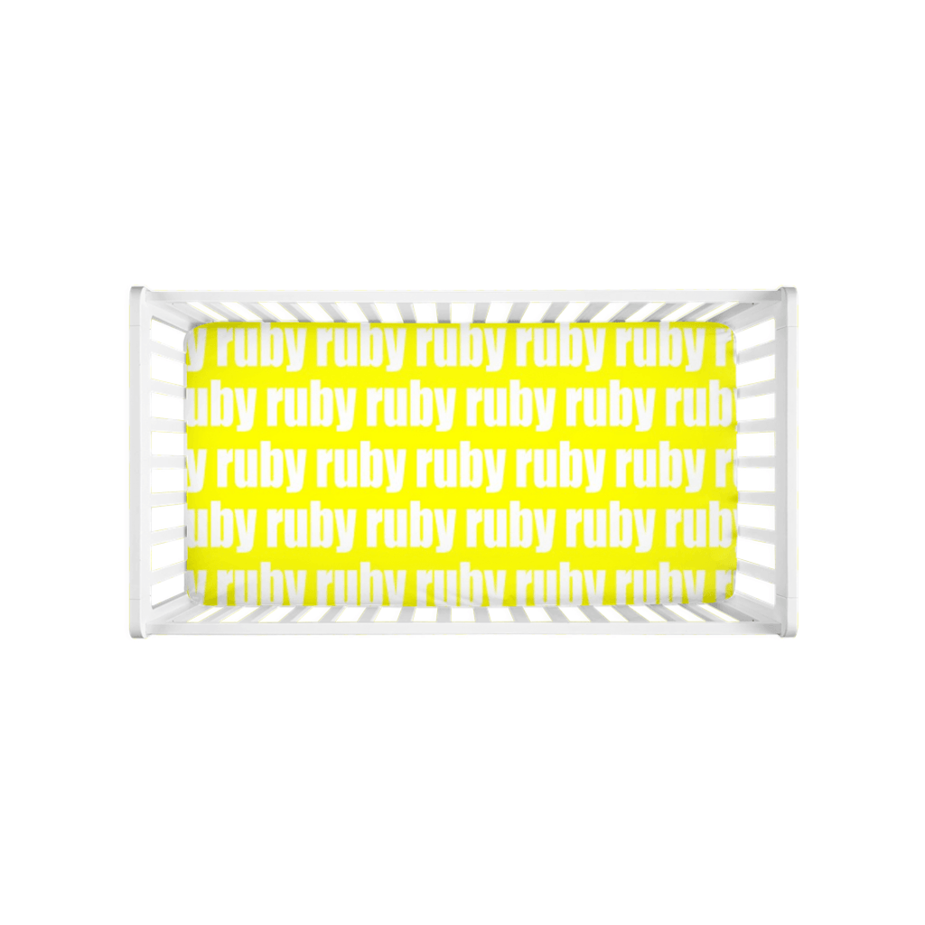 PERSONALIZED MODERN REPEAT CRIB SHEET - BOLD