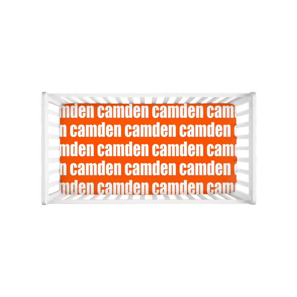 PERSONALIZED MODERN REPEAT CRIB SHEET - BOLD