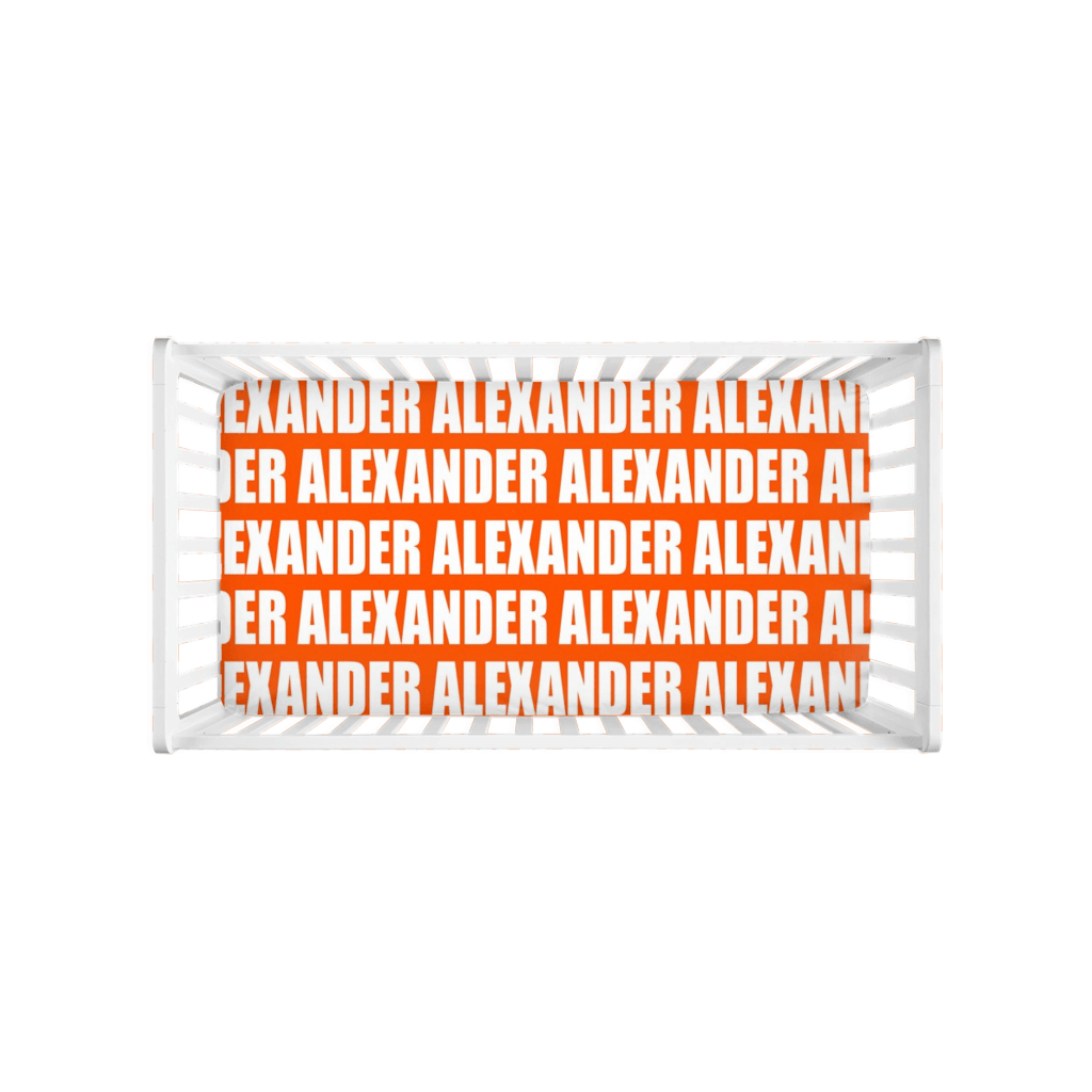 PERSONALIZED MODERN REPEAT CRIB SHEET - BOLD