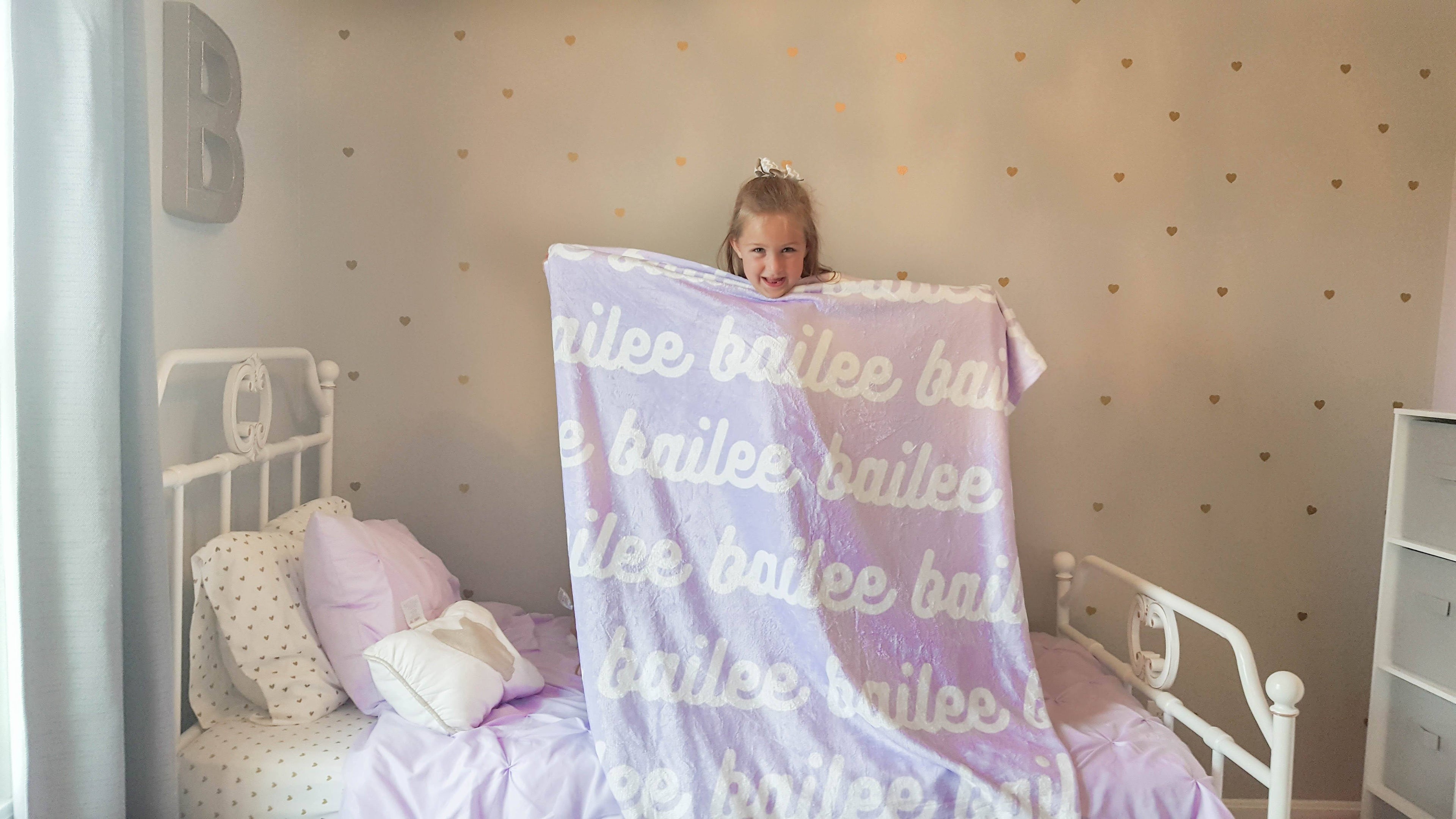 PERSONALIZED NAME BLANKET - RETRO CURSIVE (ALL COLOR OPTIONS)