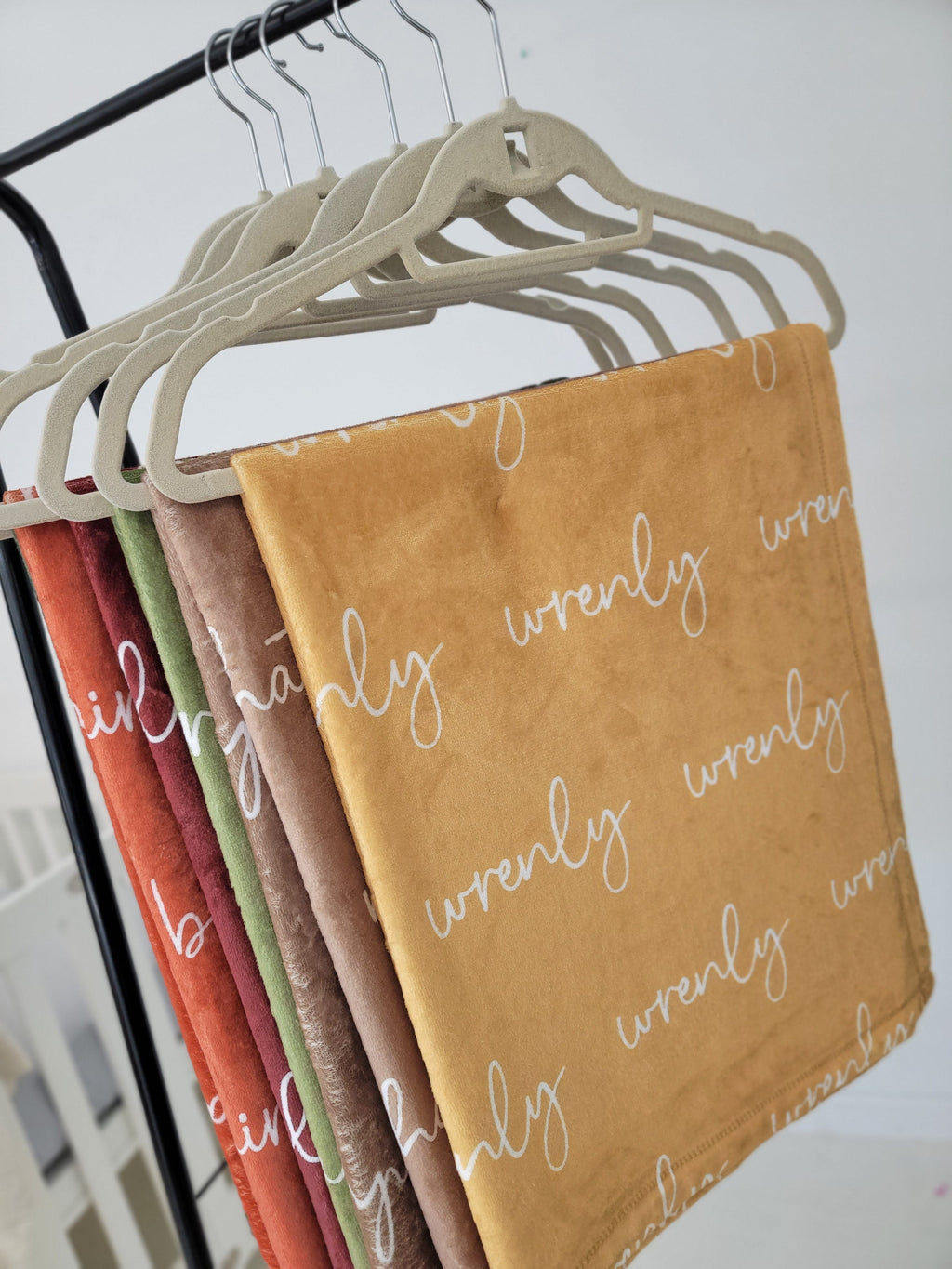 PERSONALIZED NAME BLANKET - SCRIPT (BOHO COLOR OPTIONS)