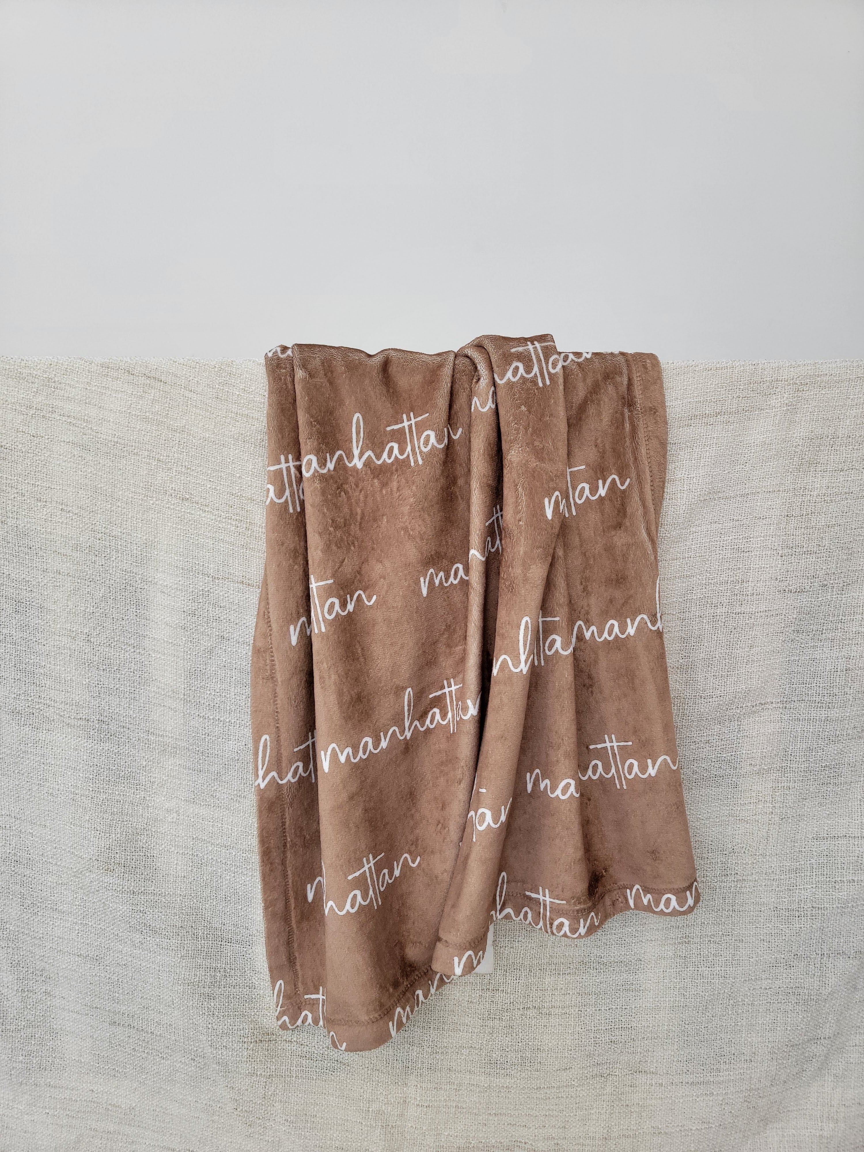 PERSONALIZED NAME BLANKET - SCRIPT (BOHO COLOR OPTIONS)