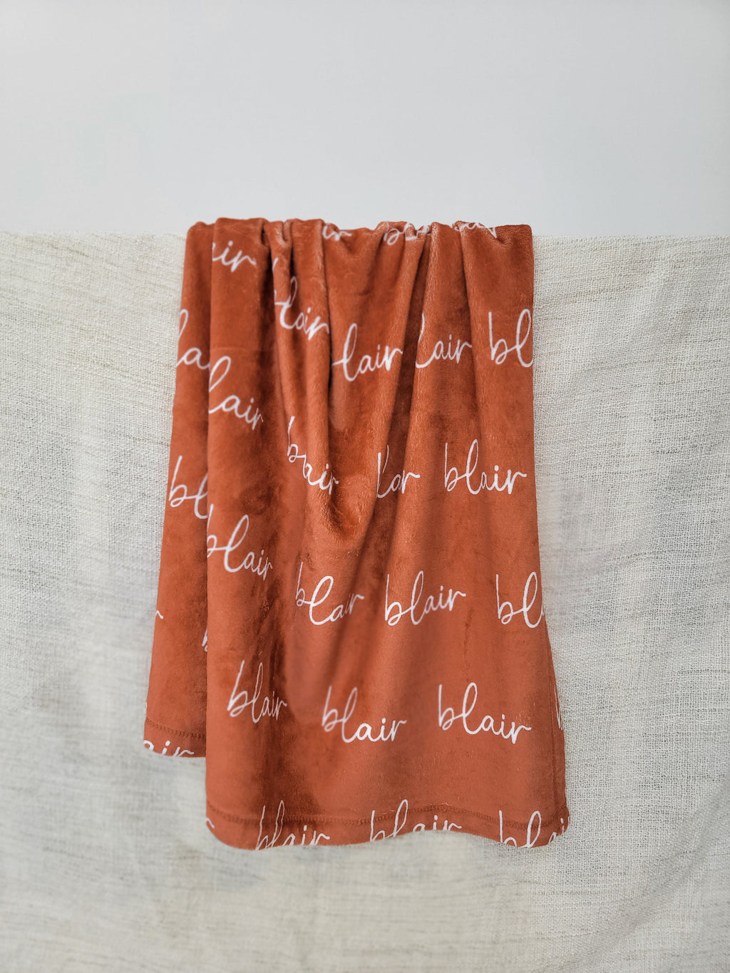 PERSONALIZED NAME BLANKET - SCRIPT (BOHO COLOR OPTIONS)