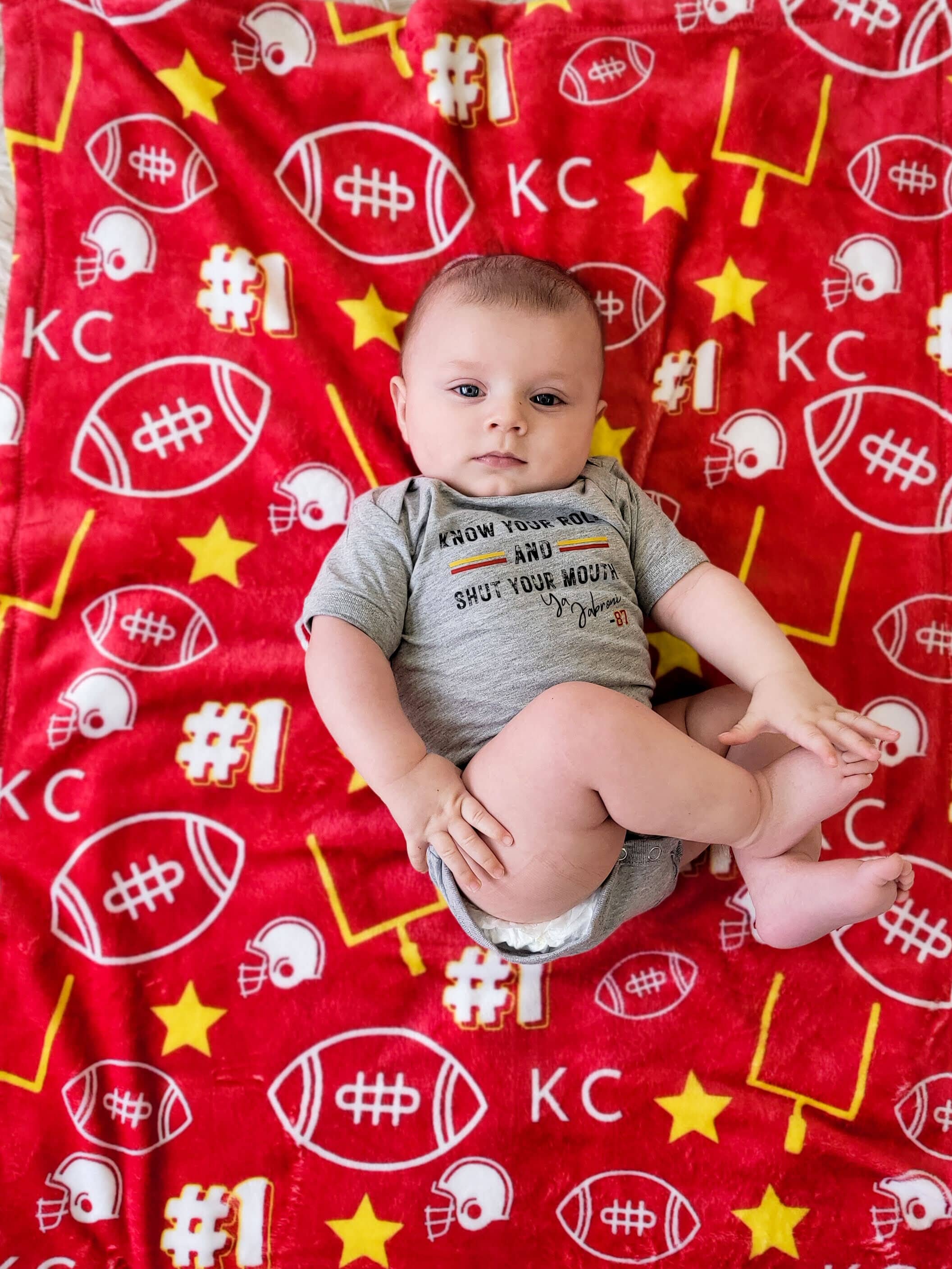 Kansas City Touchdown Football Blanket