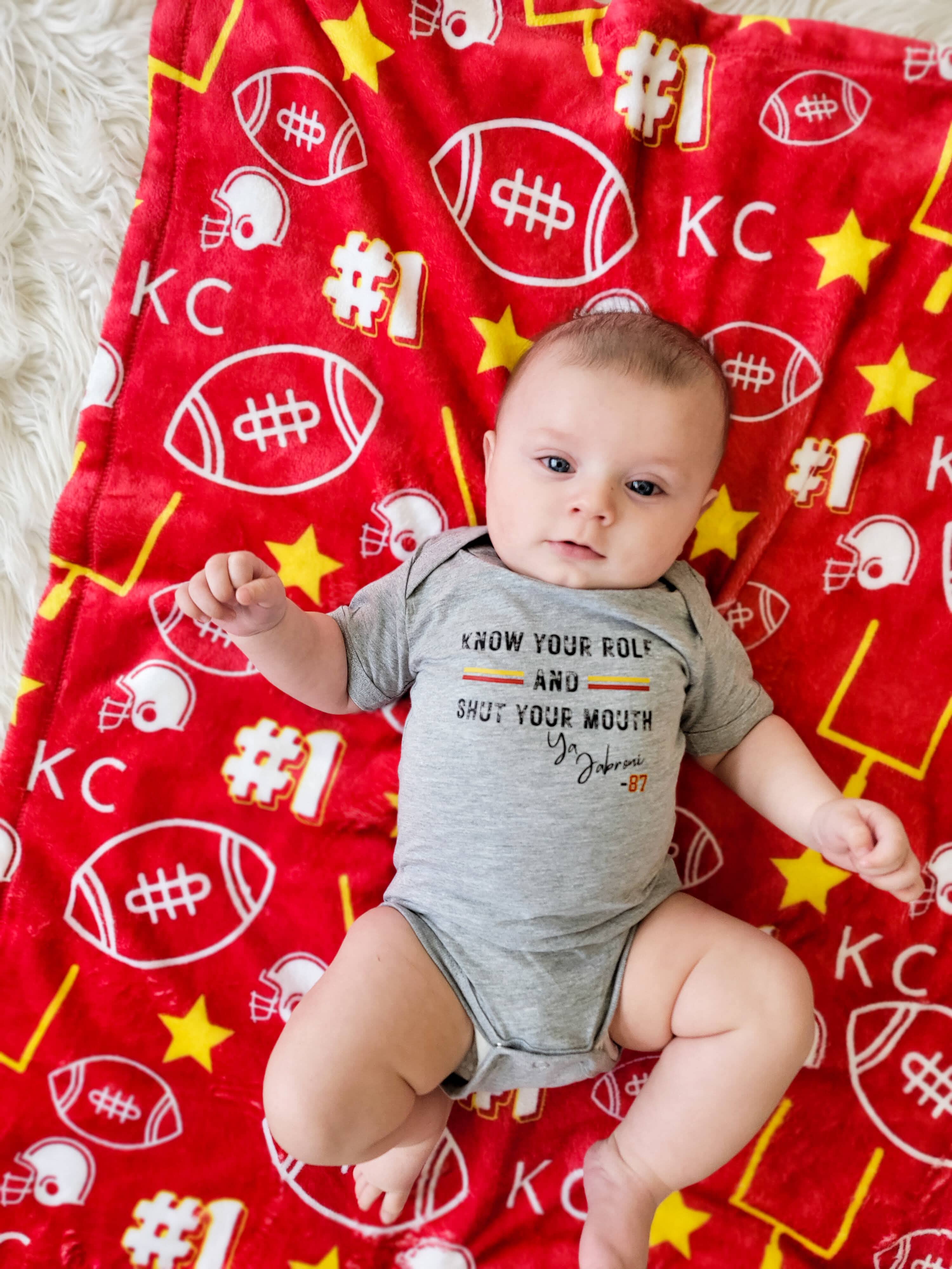 Kansas City Touchdown Football Blanket