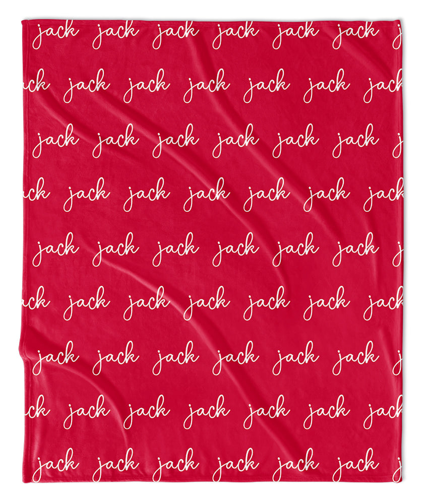 Personalized Name Blanket - Script (ALL COLOR OPTIONS)