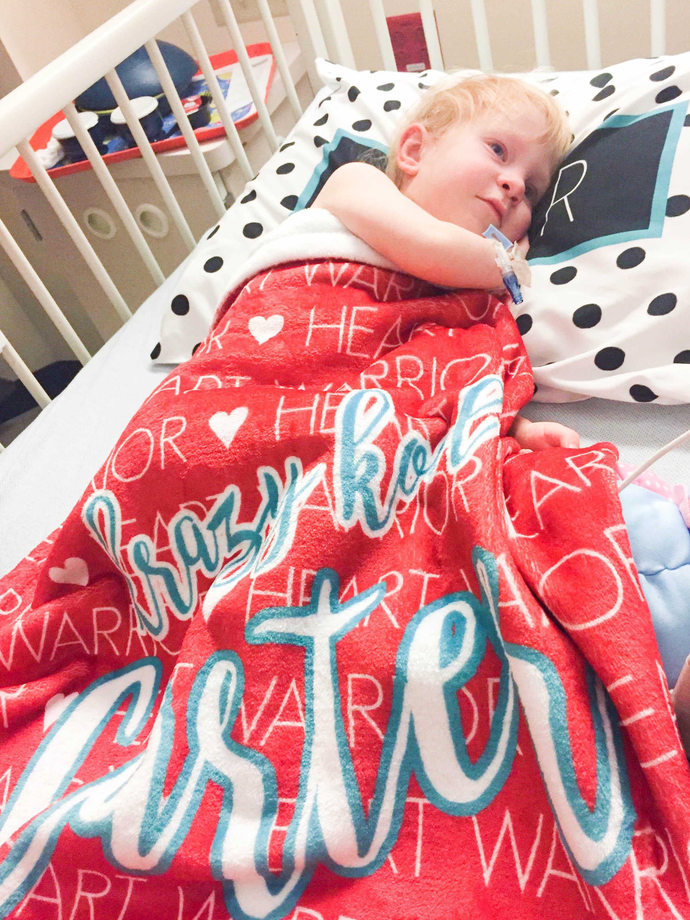 HEART WARRIOR PERSONALIZED BLANKET