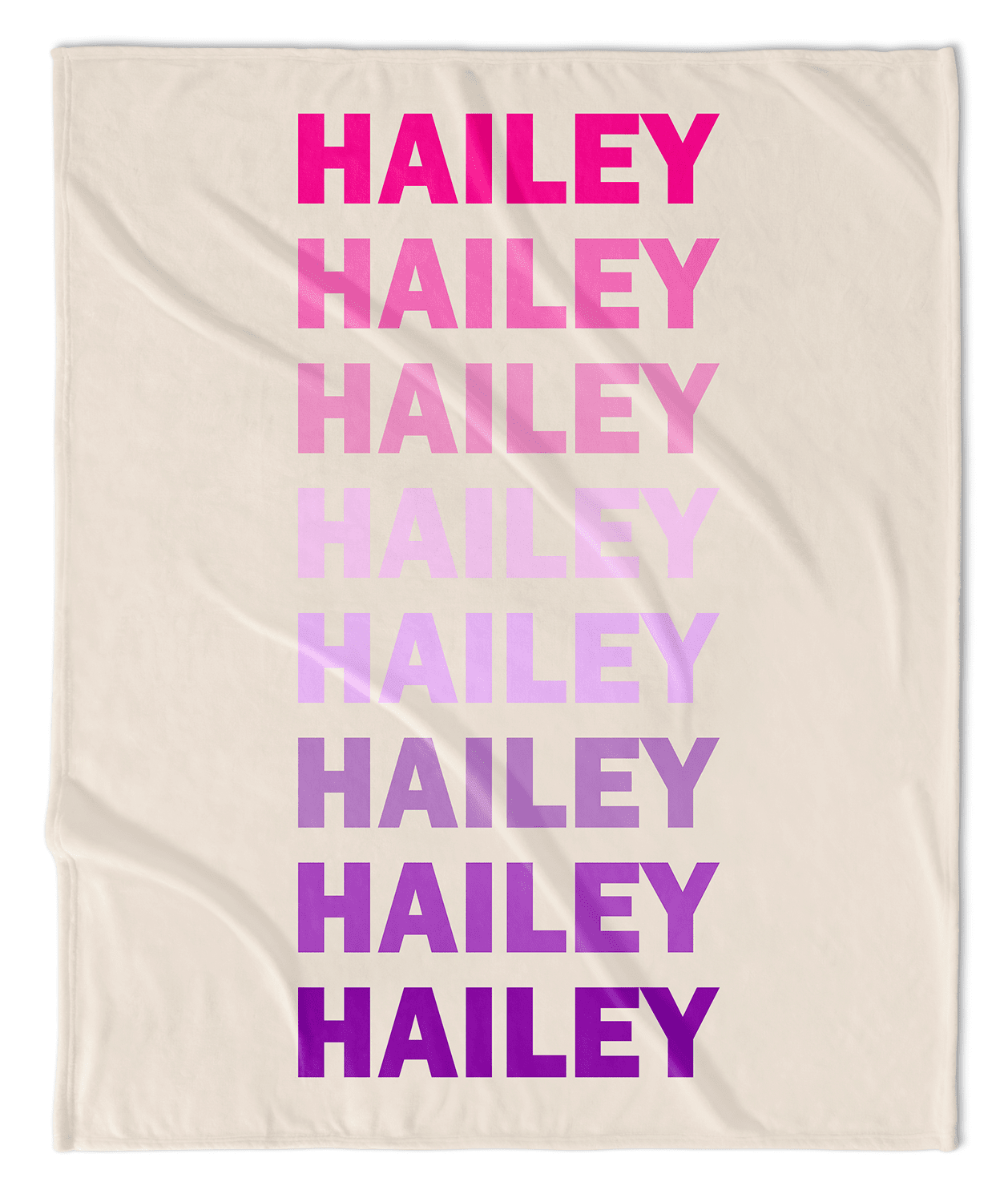 LISTED NAME PERSONALIZED BLANKET- 2 TONE PINK/PURPLE