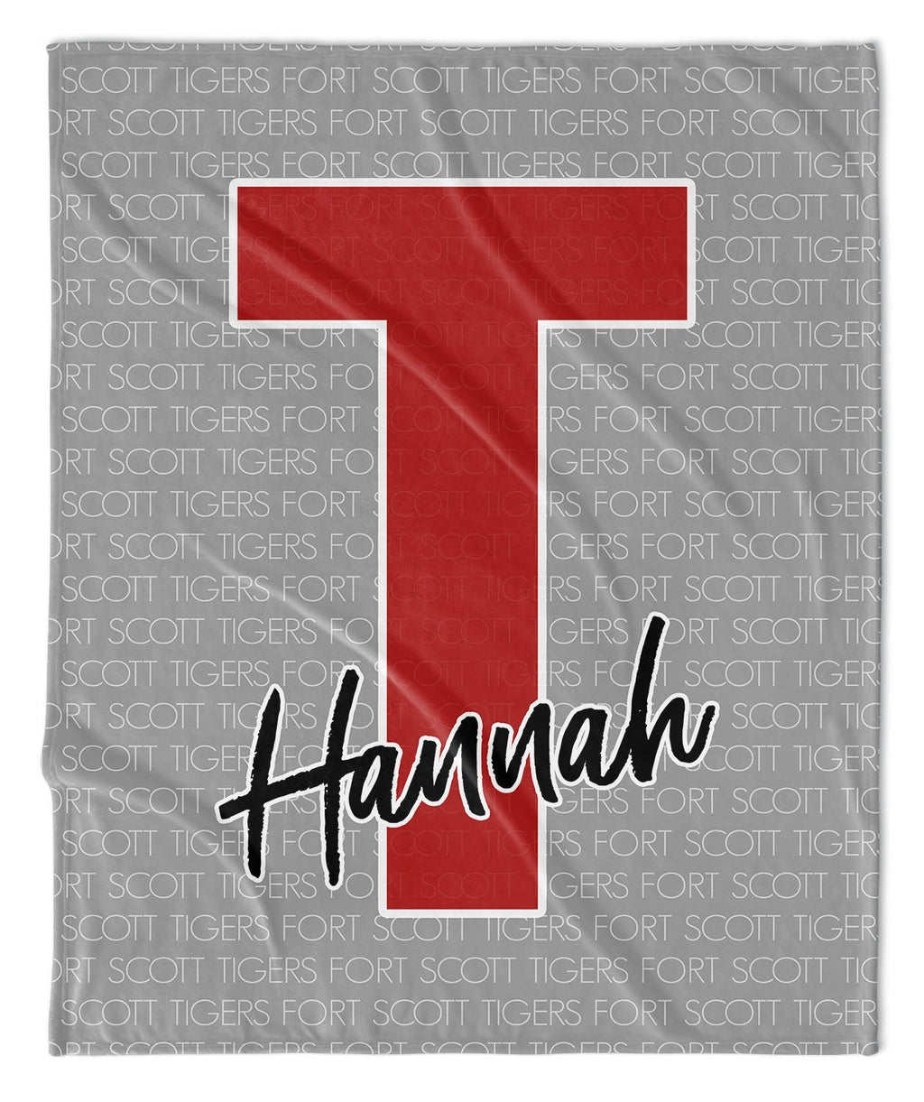 PERSONALIZED LARGE LETTER SCHOOL BLANKET