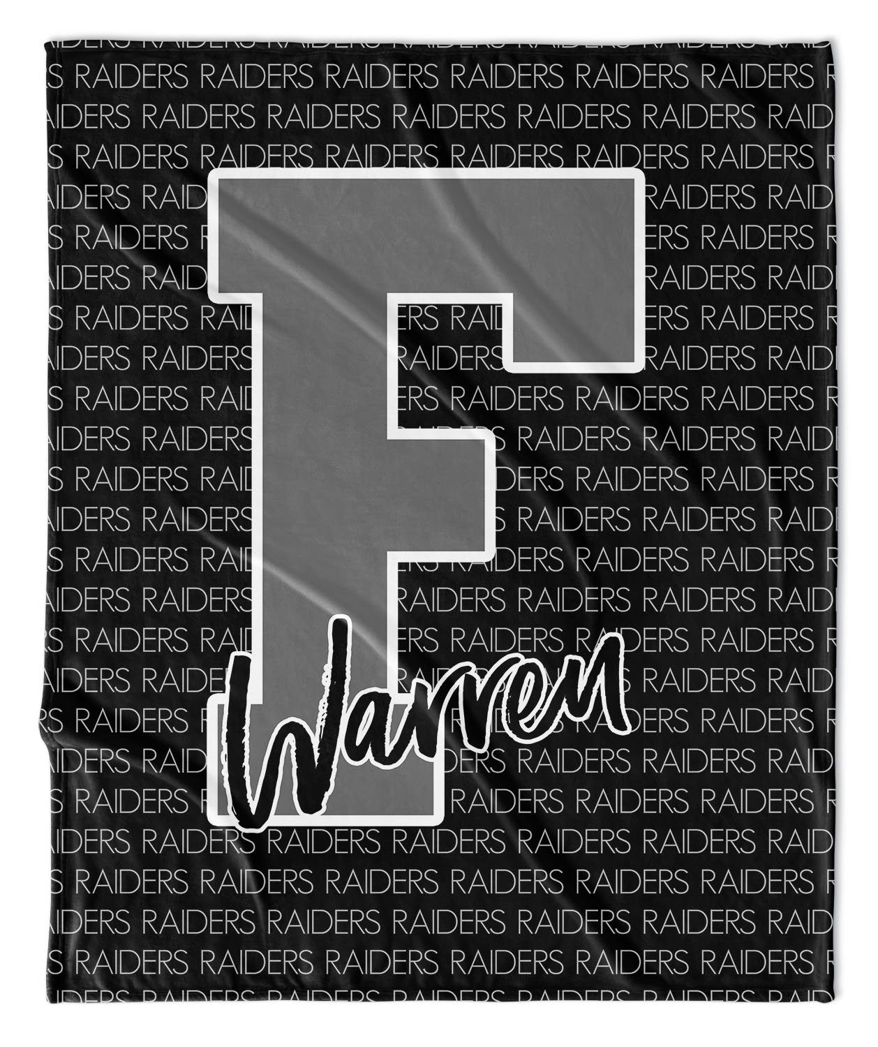 PERSONALIZED LARGE LETTER SCHOOL BLANKET