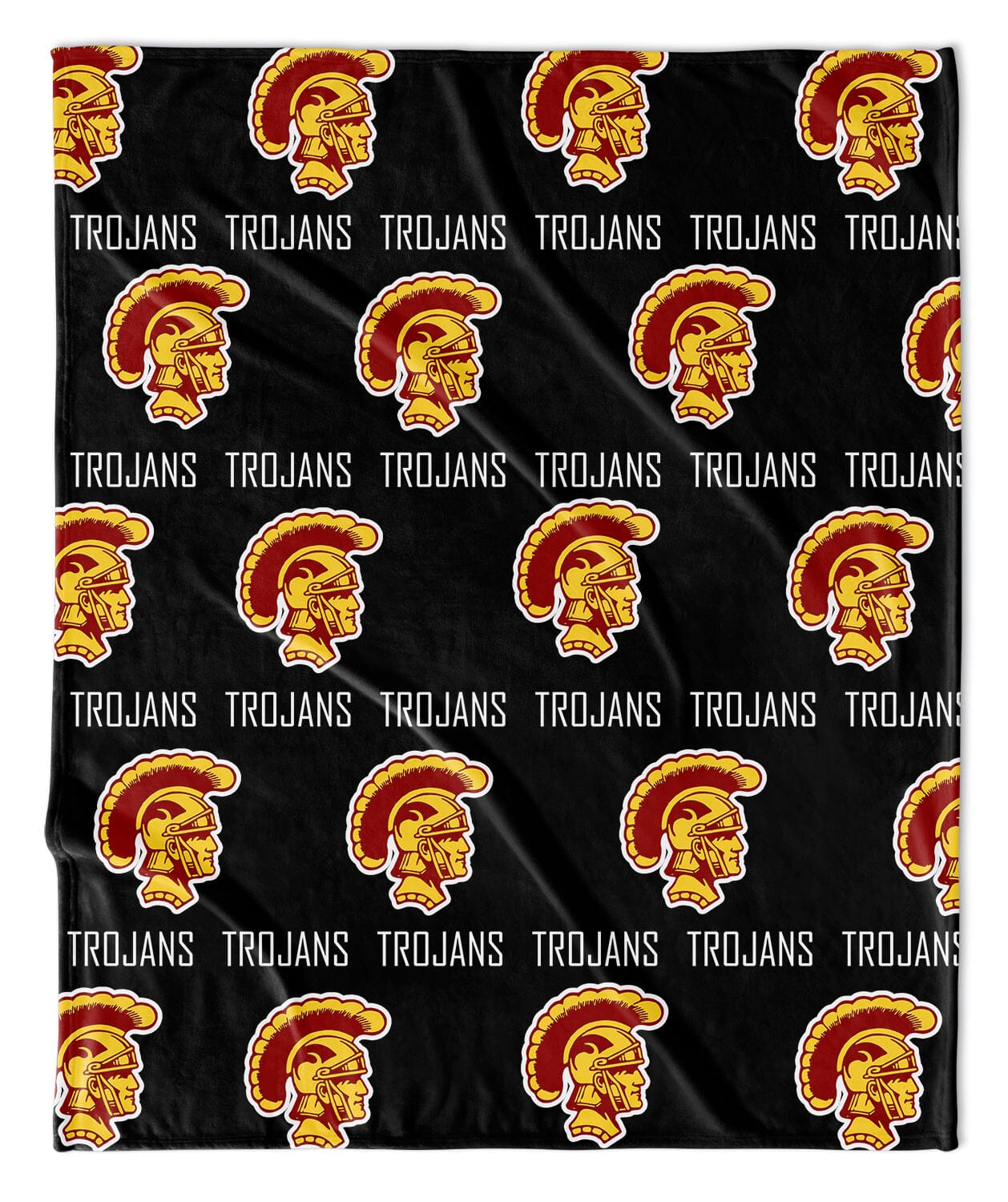 Repeating Mascot/Logo Blanket with Custom Text Lines