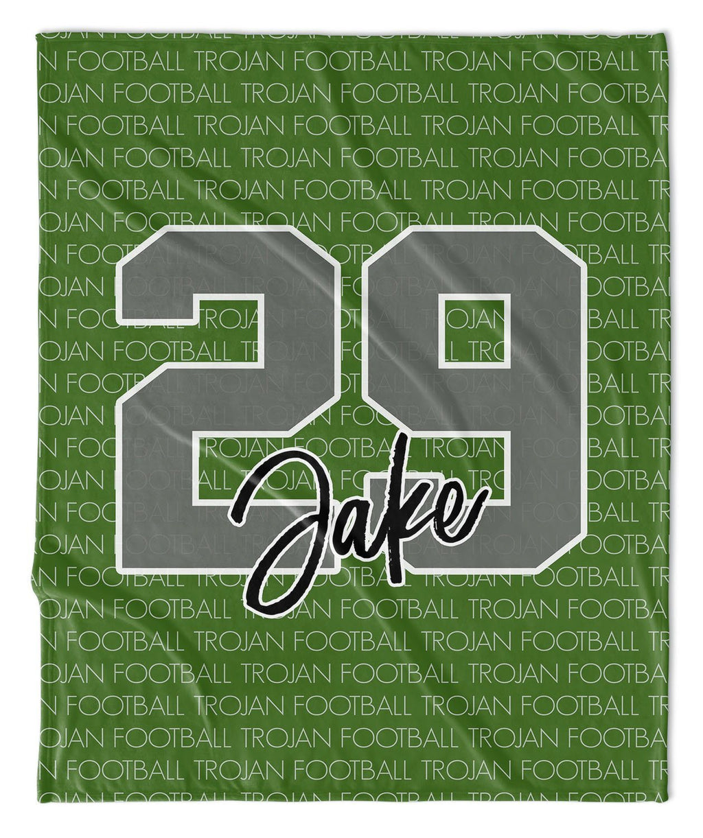 PERSONALIZED LARGE NUMBER TEAM BLANKET