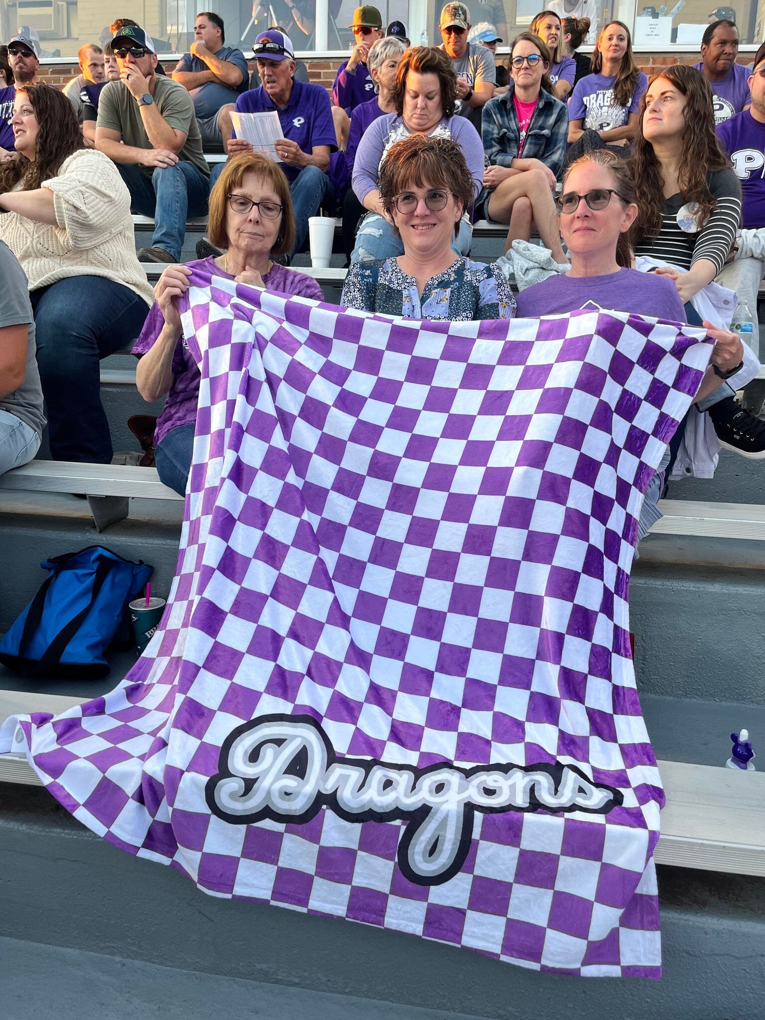 Checkered Custom Team Mascot Blanket