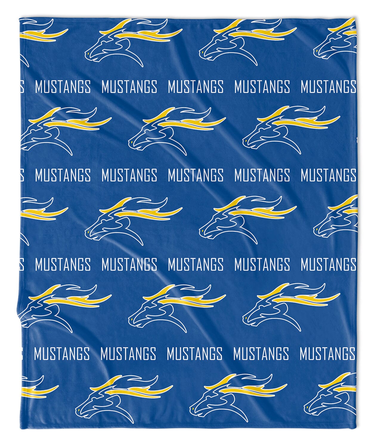 Repeating Mascot/Logo Blanket with Custom Text Lines