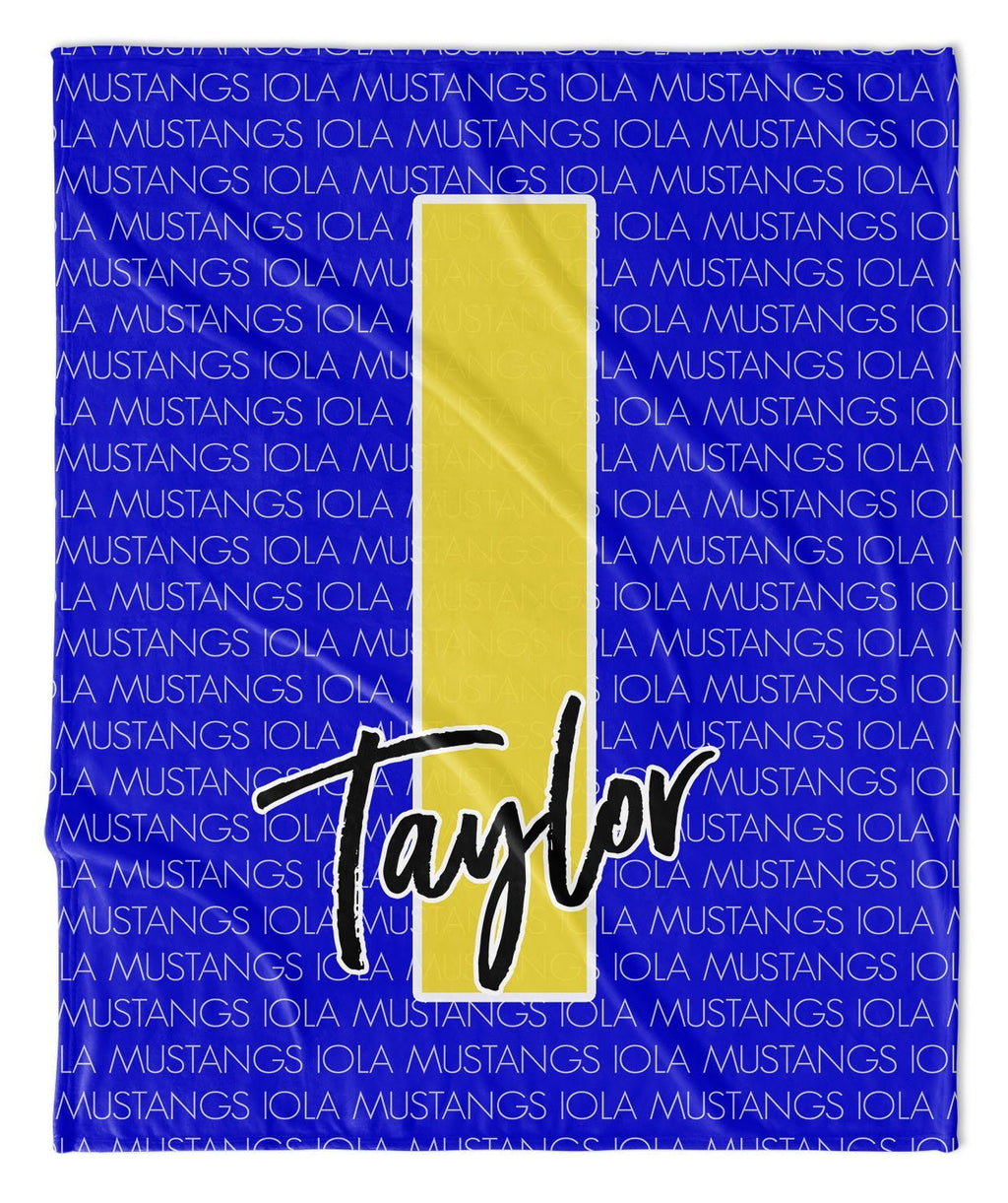 PERSONALIZED LARGE LETTER SCHOOL BLANKET