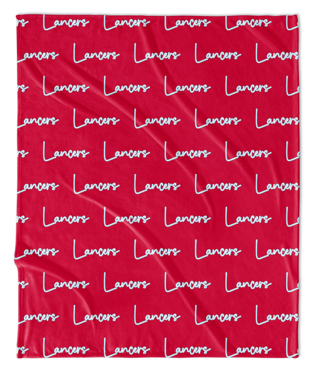 Cursive Repeat Mascot Blanket