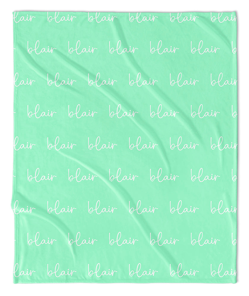 Personalized Name Blanket - Script (ALL COLOR OPTIONS)