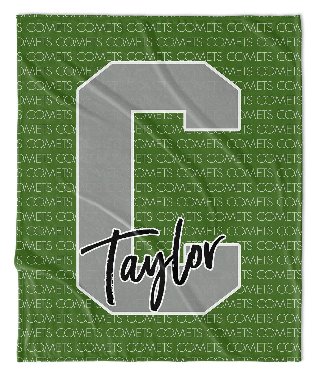 PERSONALIZED LARGE LETTER SCHOOL BLANKET