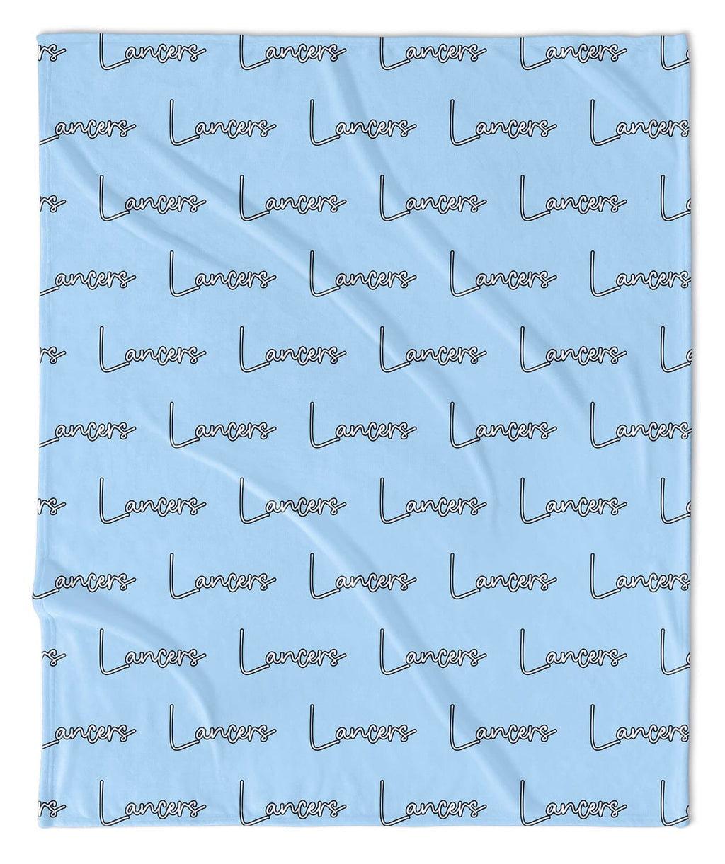 Cursive Repeat Mascot Blanket