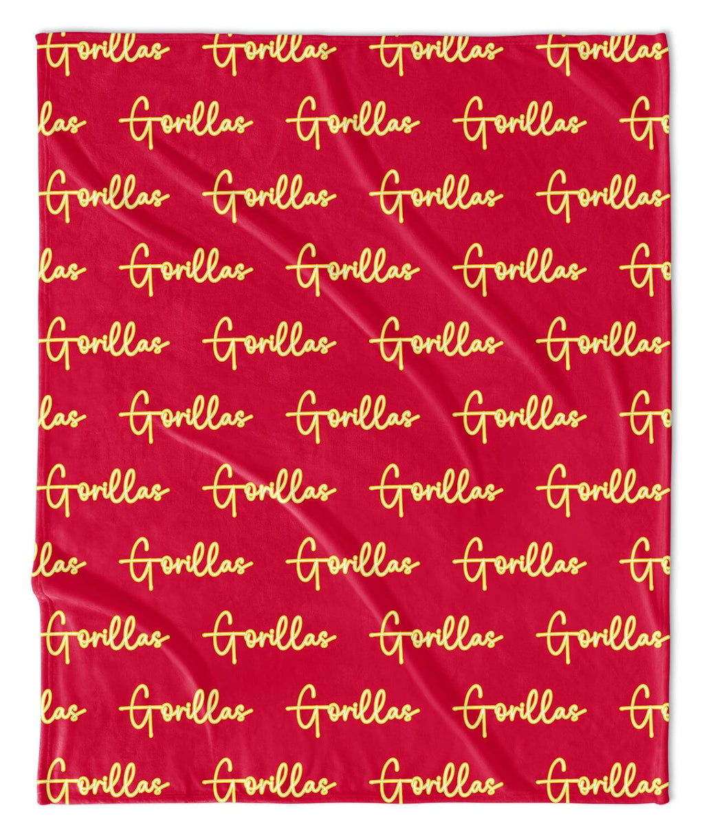 Cursive Repeat Mascot Blanket