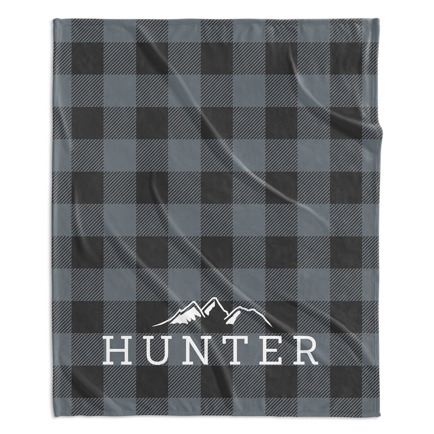 ADVENTURE MOUNTAINS MODERN PERSONALIZED NAME BLANKET