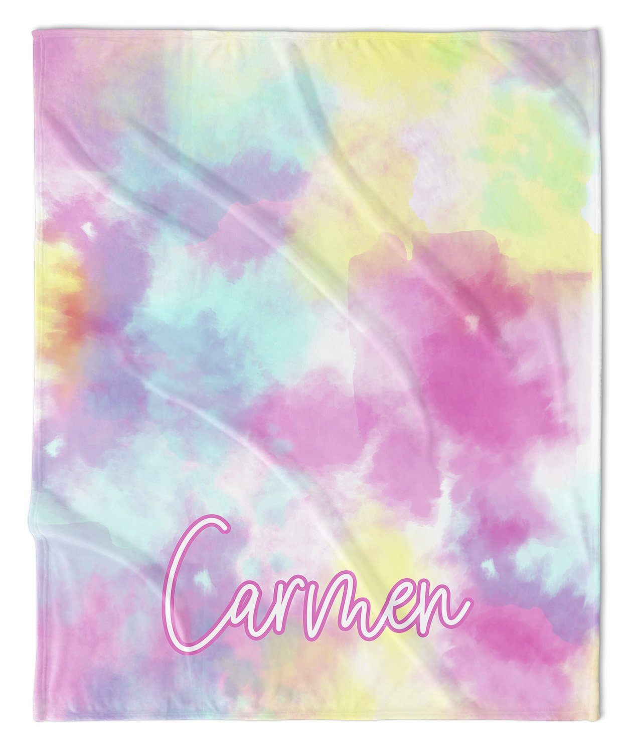 WATERCOLOR MODERN PERSONALIZED NAME BLANKET