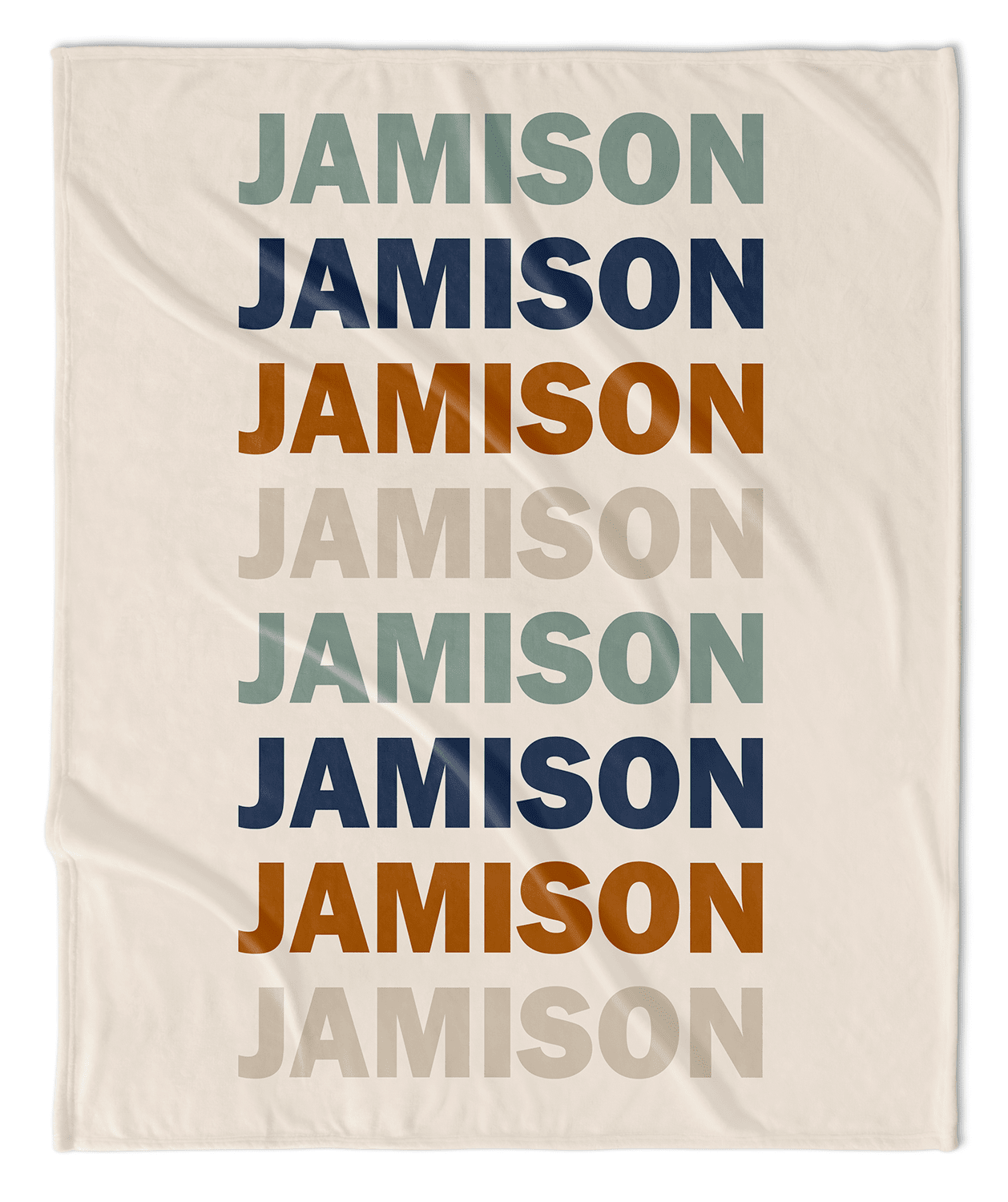 LISTED NAME PERSONALIZED BLANKET- BOY MUTED