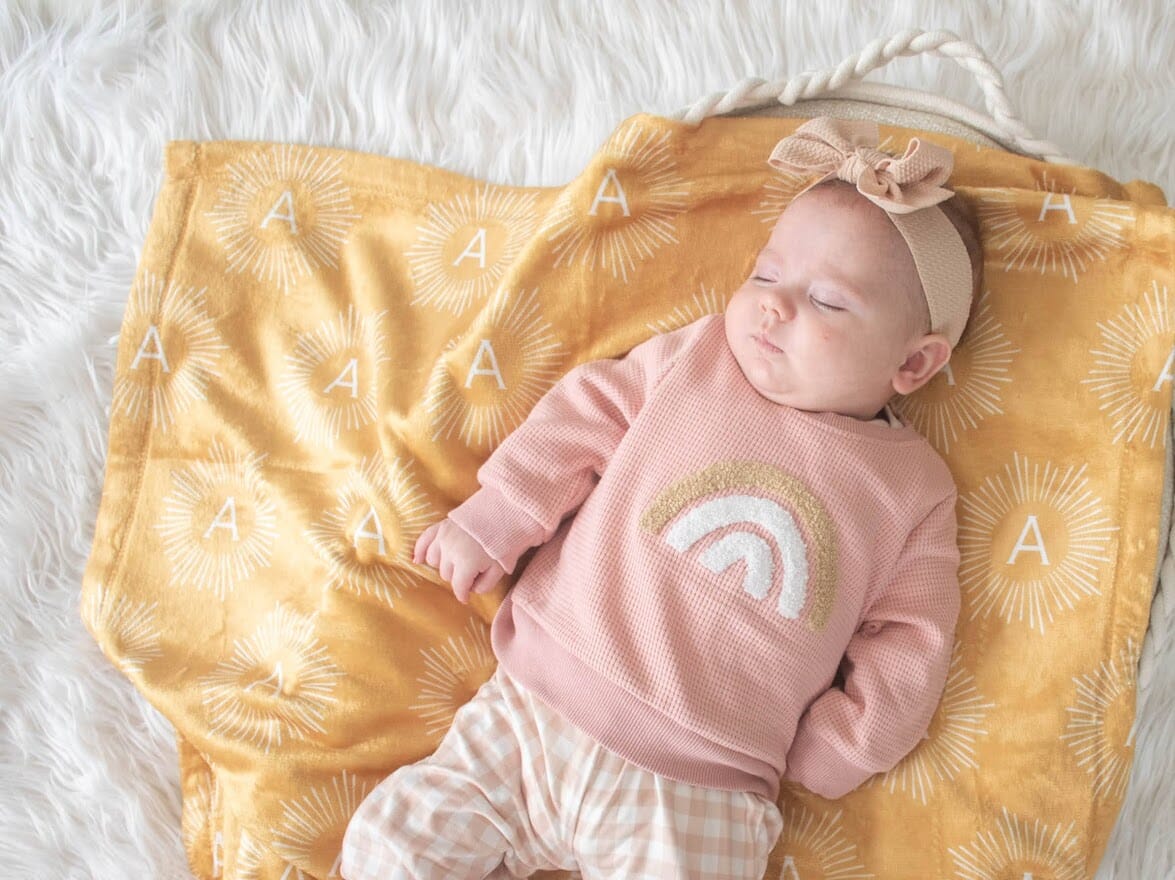 H3 X HB Sunburst Monogram Blanket