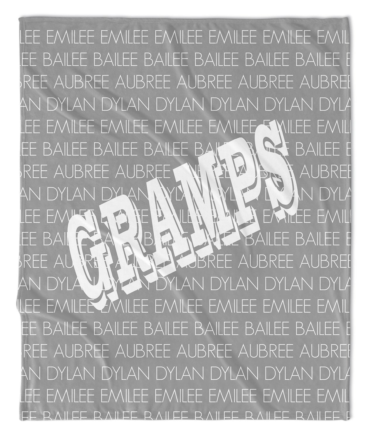 GRANDPA / DAD + GRANDKIDS THROW BLANKET