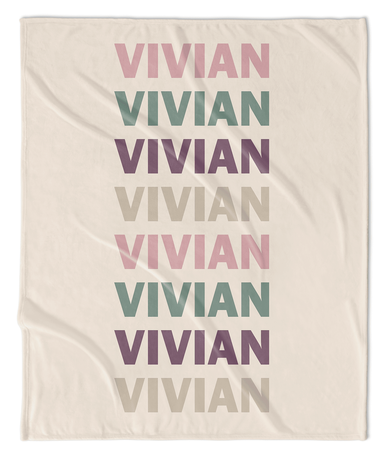 LIST NAME PERSONALIZED BLANKET- GIRL MUTED