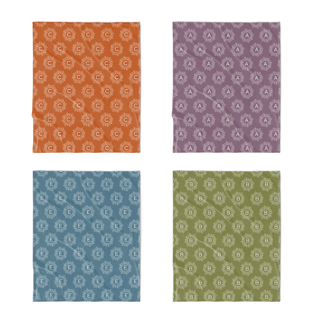 H3 X HB Sunburst Monogram Blanket