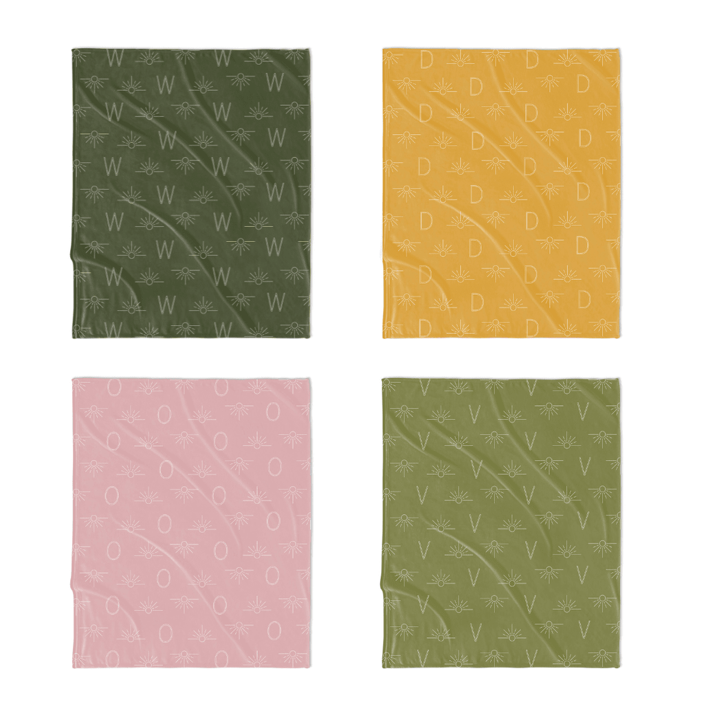 H3 X HB Sunrise Sunset Monogram Blanket