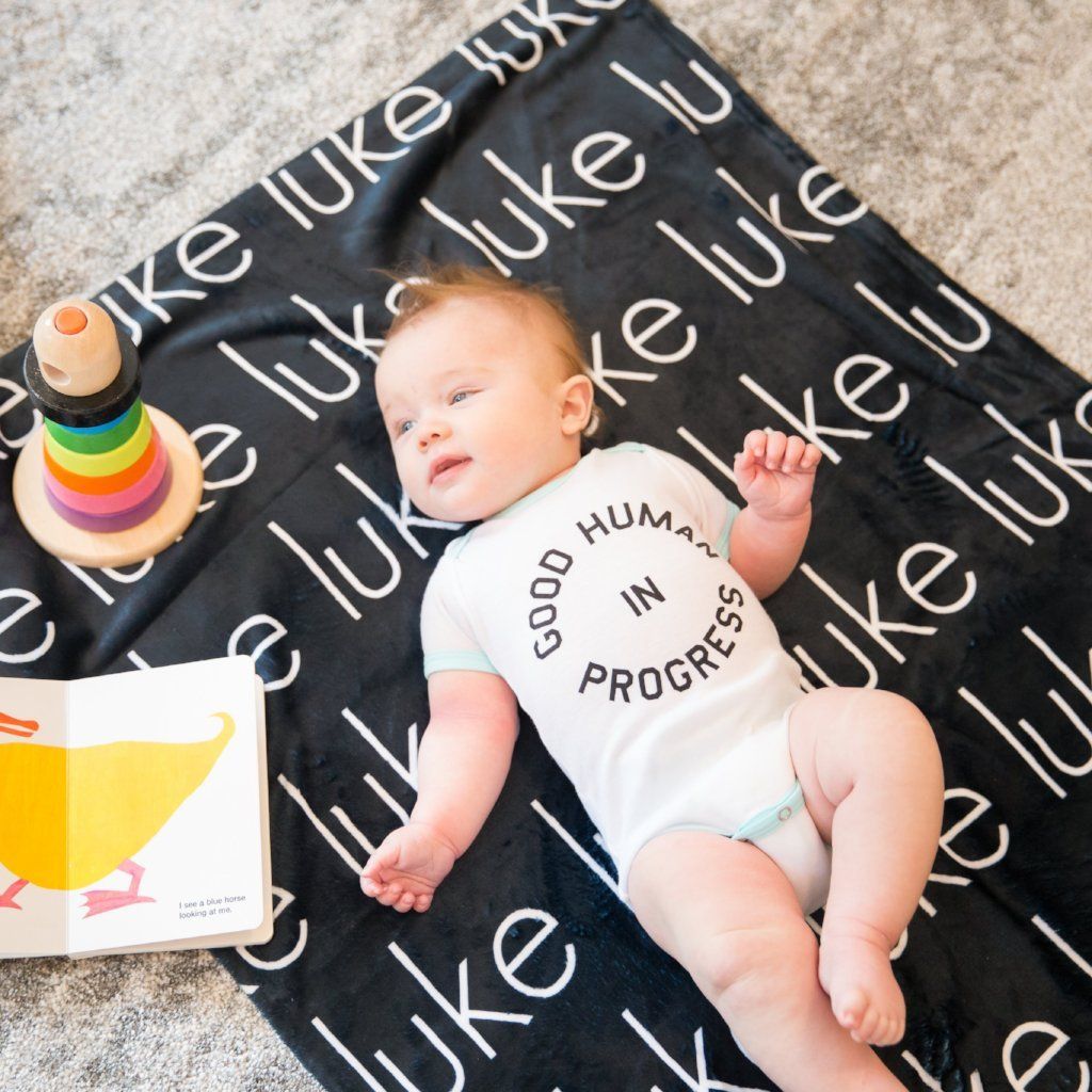 PERSONALIZED NAME BLANKET - LIGHT (ALL COLOR OPTIONS)