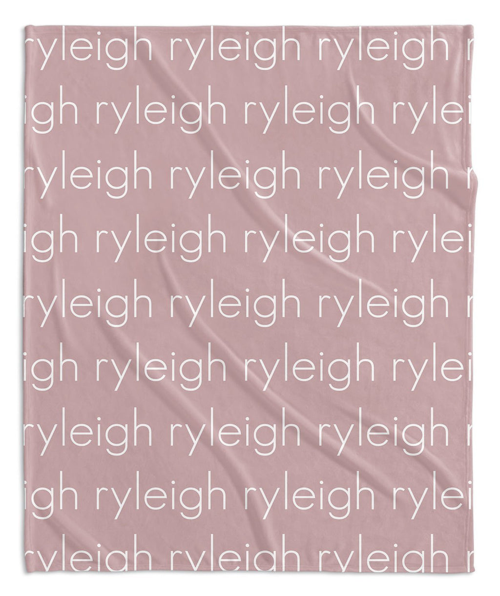 PERSONALIZED NAME BLANKET - LIGHT (JEWEL TONE COLOR OPTIONS)