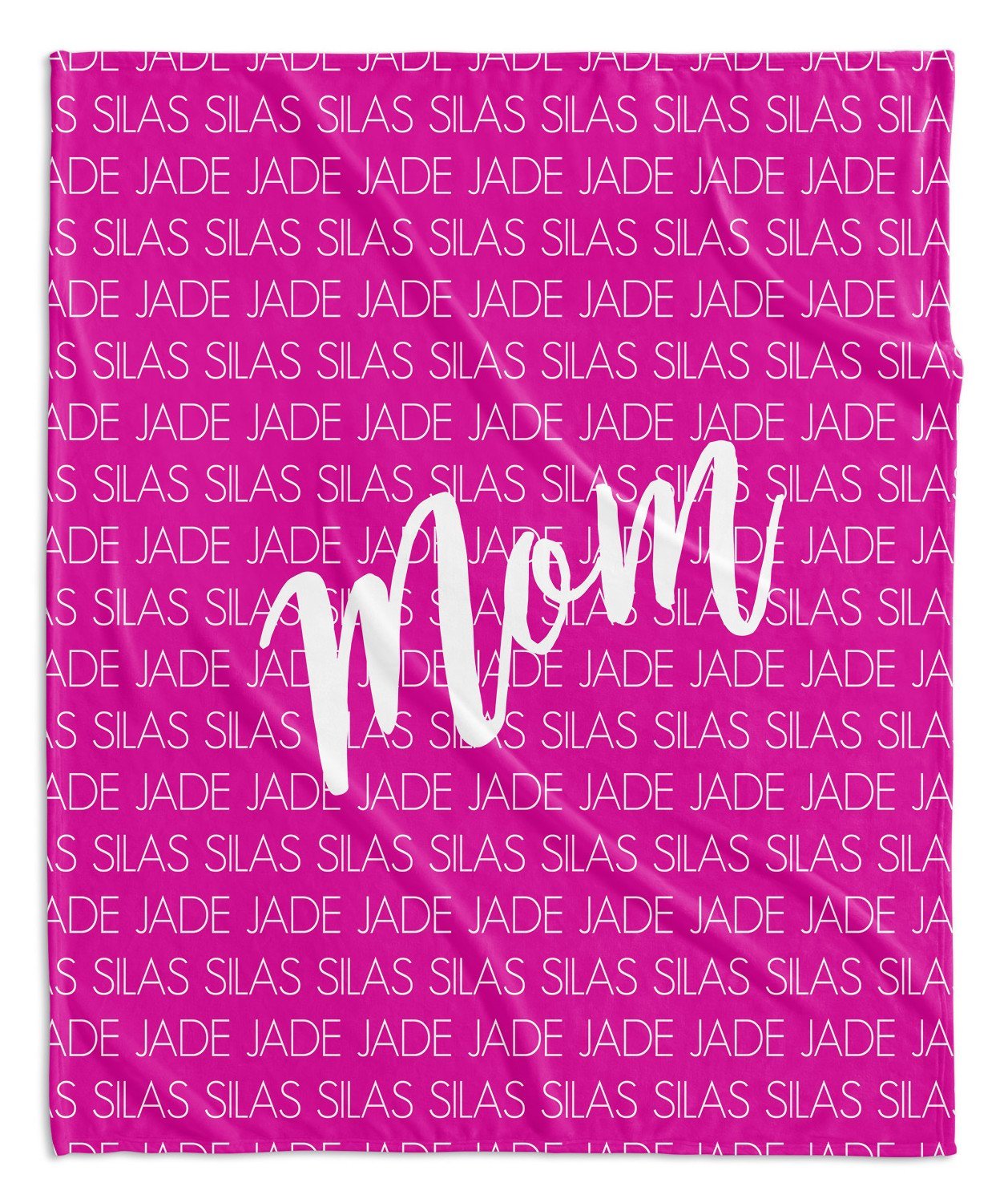 MOM + KIDS PERSONALIZED THROW BLANKET