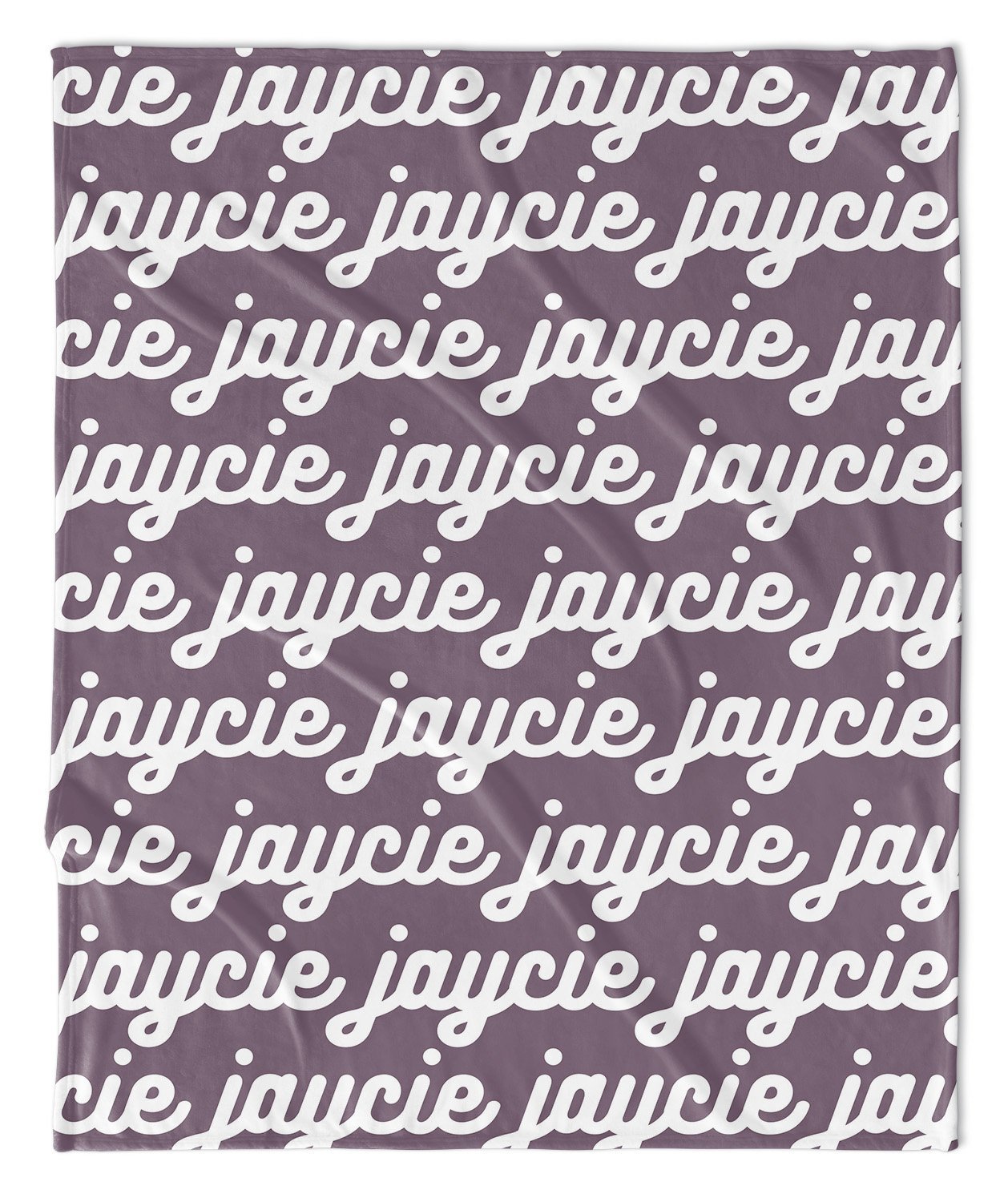 PERSONALIZED NAME BLANKET - RETRO CURSIVE (JEWEL TONE COLOR OPTIONS)