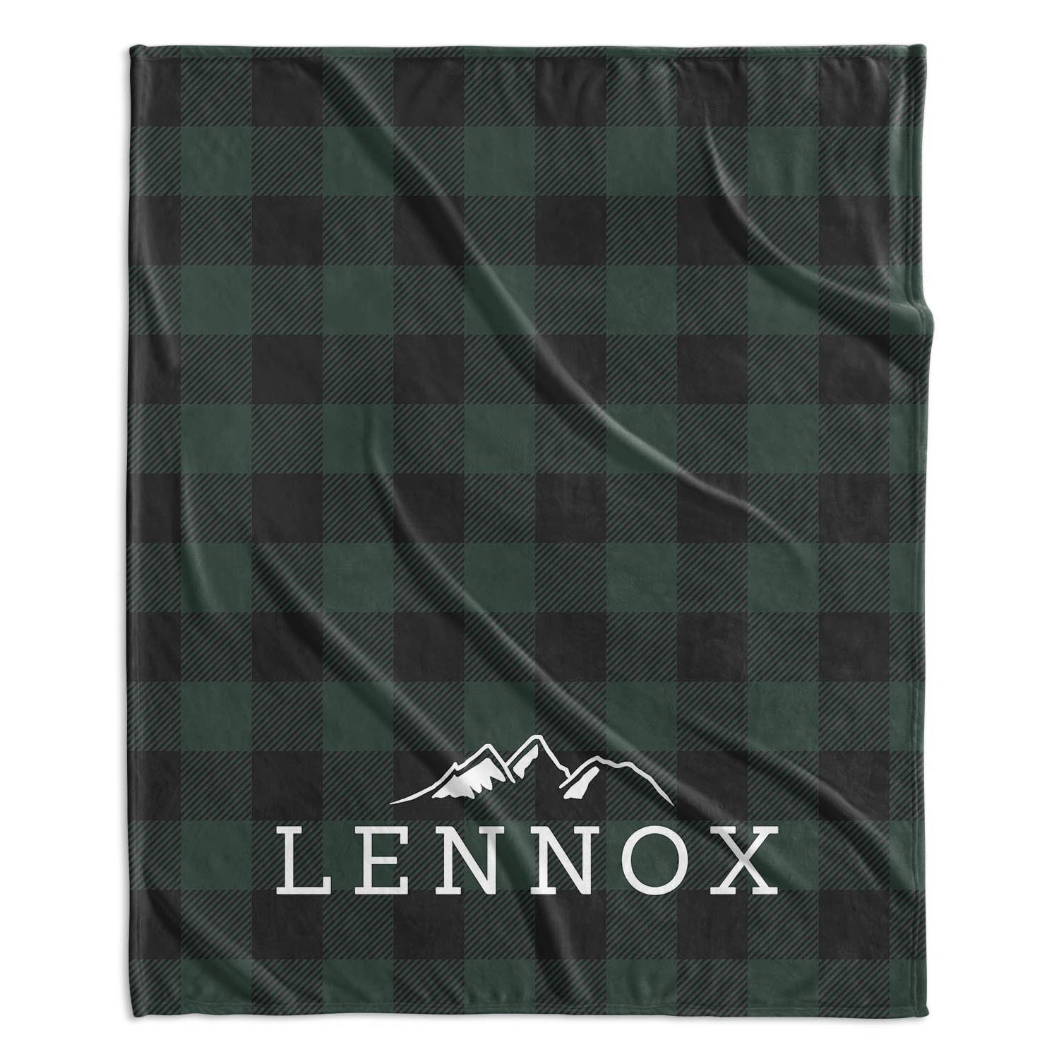 ADVENTURE MOUNTAINS MODERN PERSONALIZED NAME BLANKET