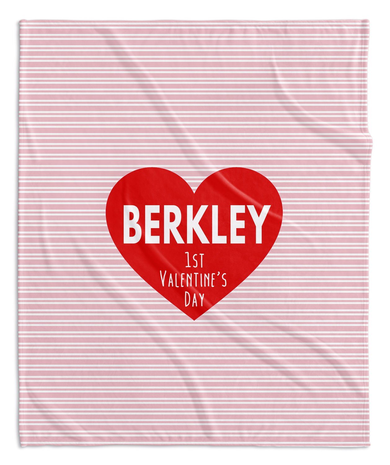 STRIPED MY FIRST VALENTINE'S DAY BLANKET