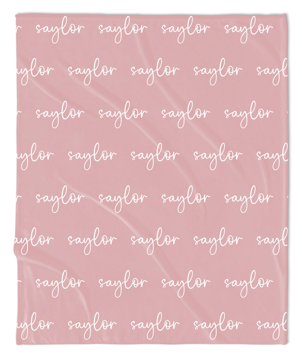 Personalized Name Blanket - Script (ALL COLOR OPTIONS)