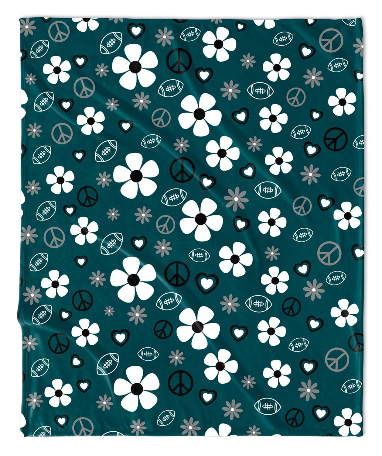 Philadelphia Flower Power Football Blanket