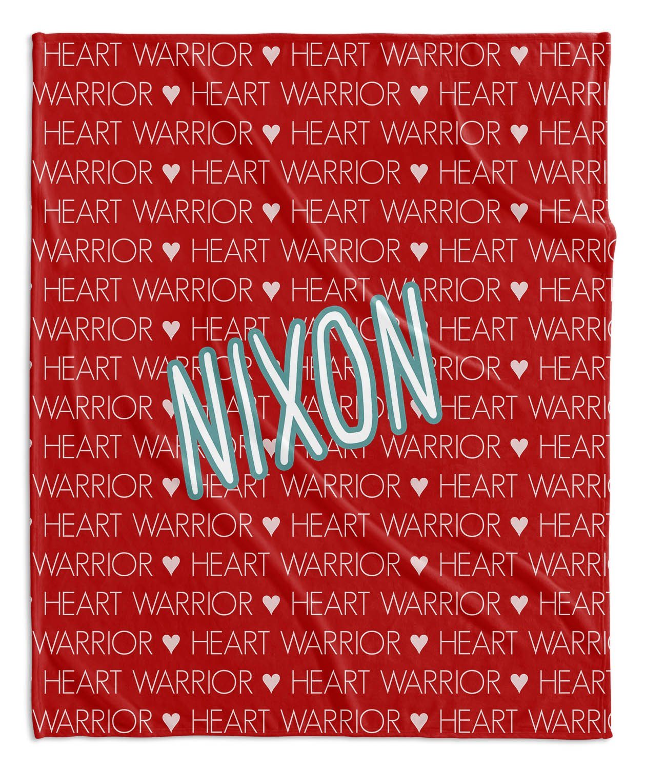 HEART WARRIOR PERSONALIZED BLANKET