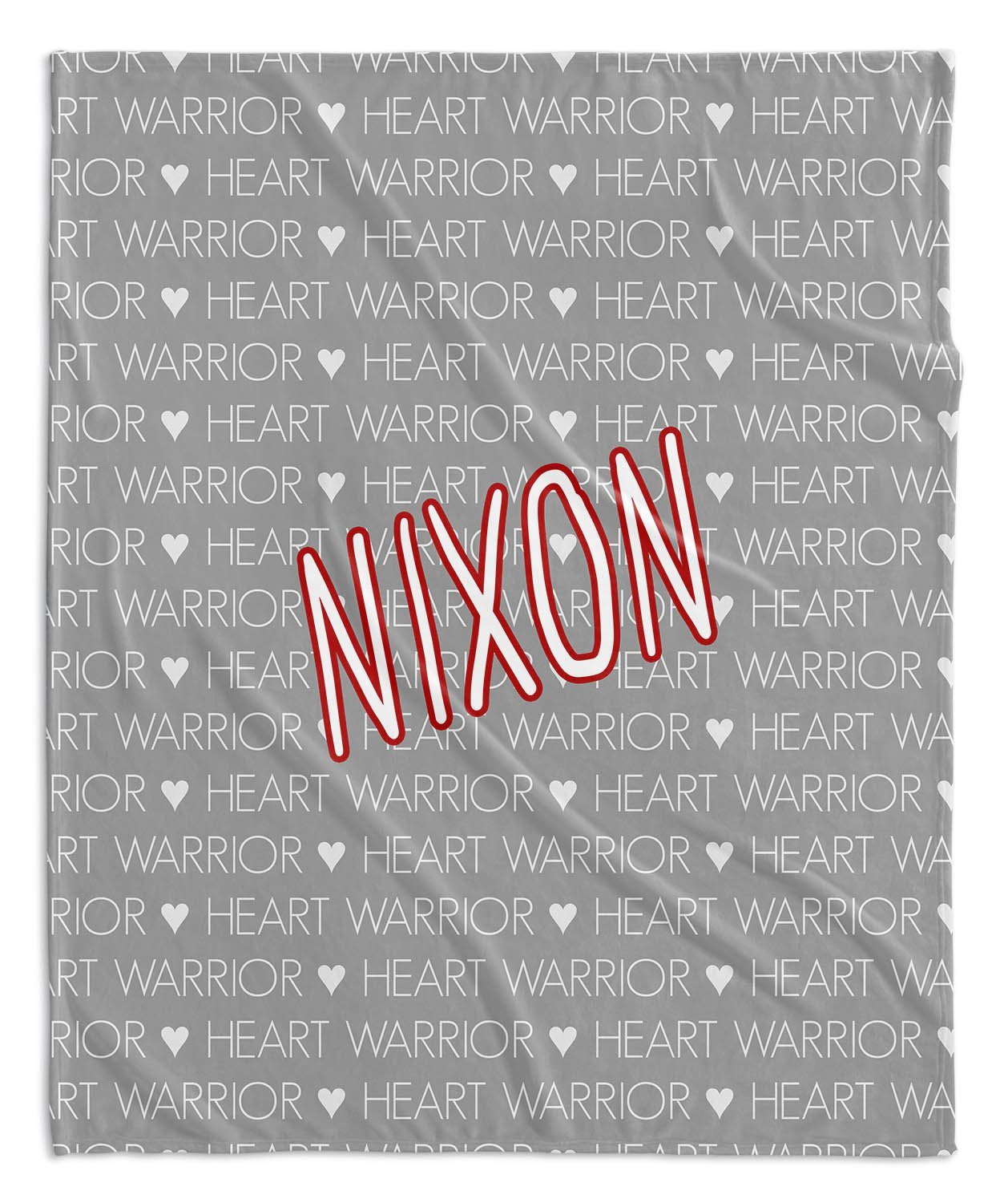 HEART WARRIOR PERSONALIZED BLANKET