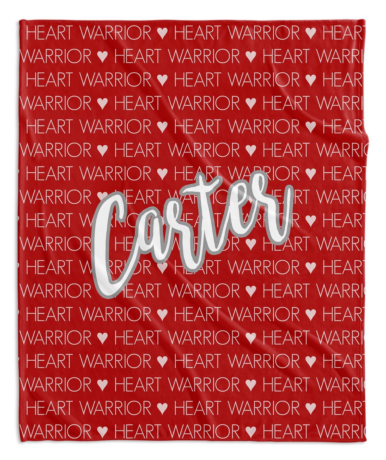 HEART WARRIOR PERSONALIZED BLANKET