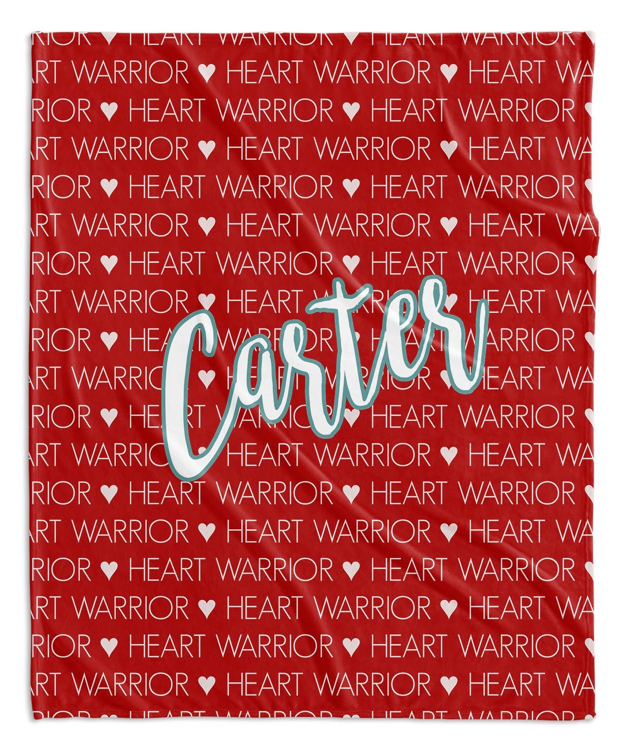 HEART WARRIOR PERSONALIZED BLANKET