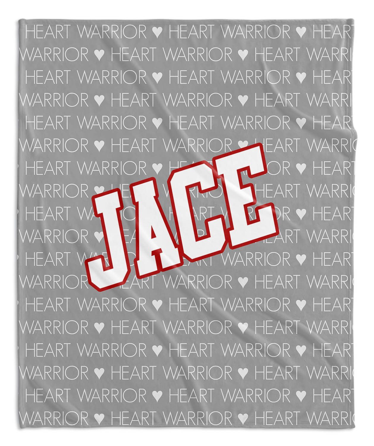 HEART WARRIOR PERSONALIZED BLANKET