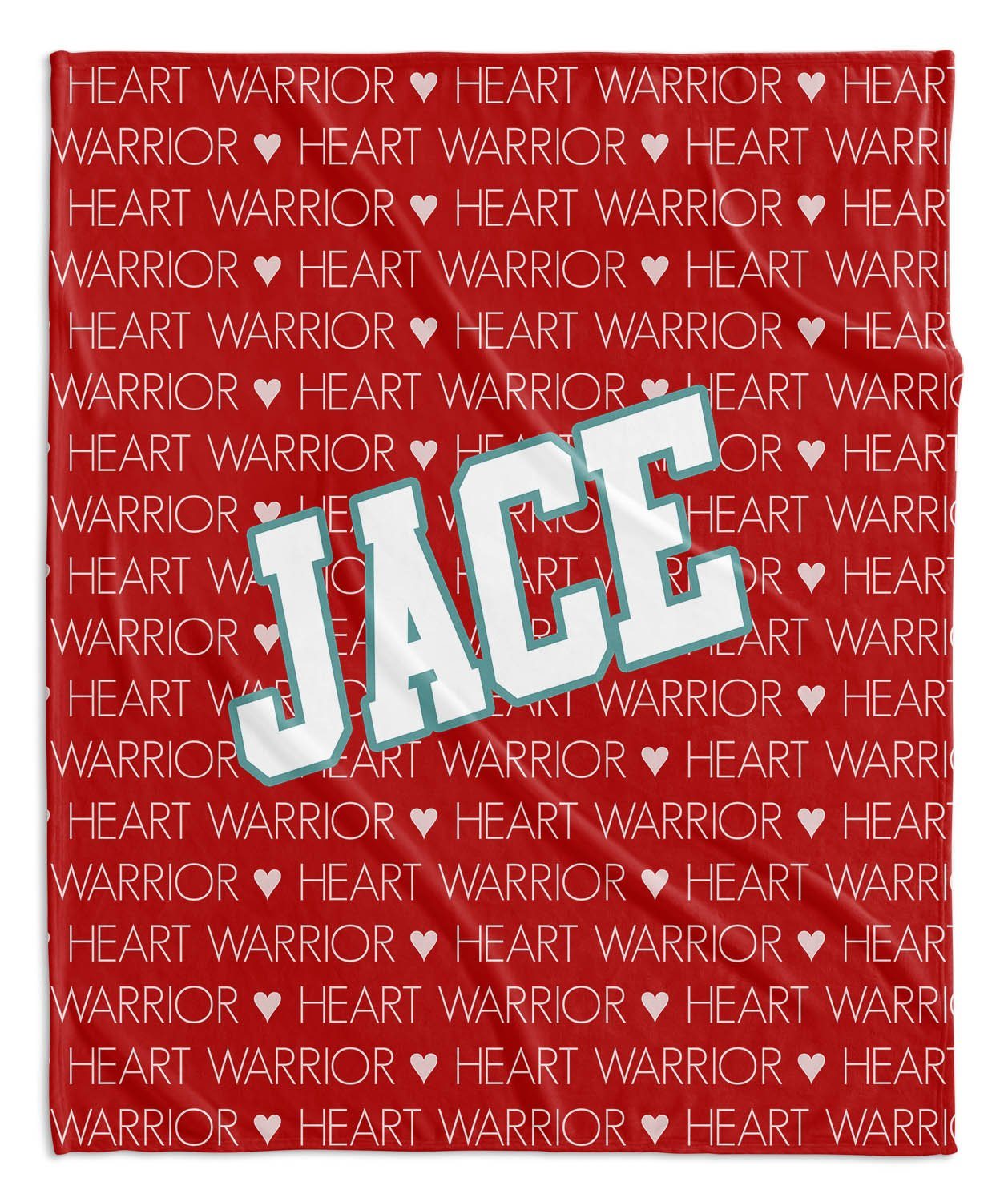 HEART WARRIOR PERSONALIZED BLANKET