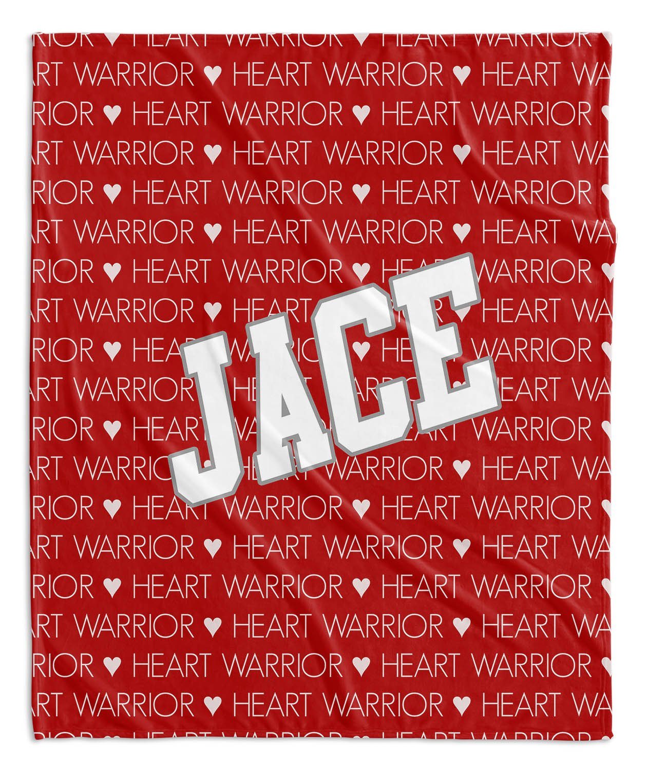 HEART WARRIOR PERSONALIZED BLANKET