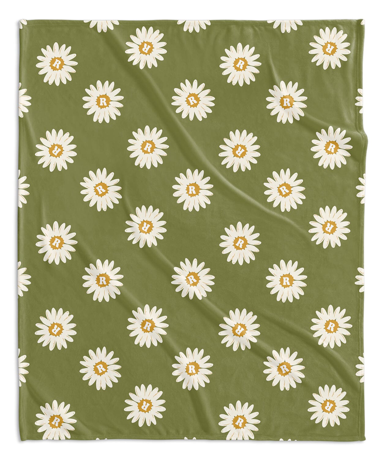 H3 X HB Happy Daisy Monogram Blanket