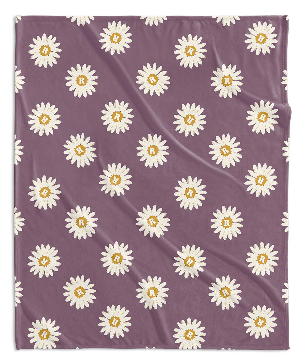 H3 X HB Happy Daisy Monogram Blanket